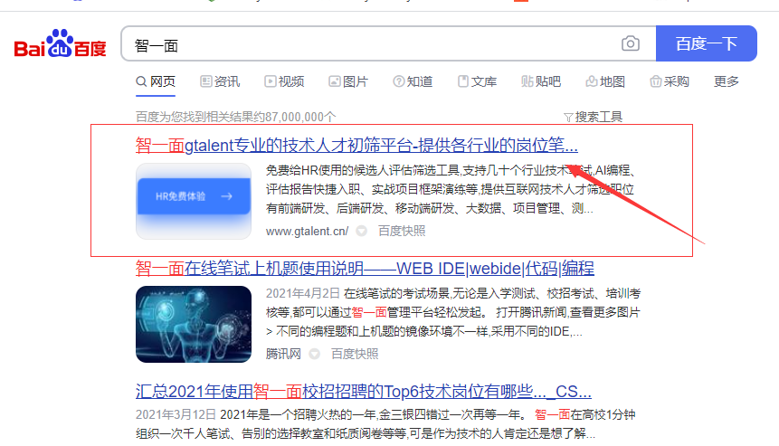 智一面网站人才报告模块详解